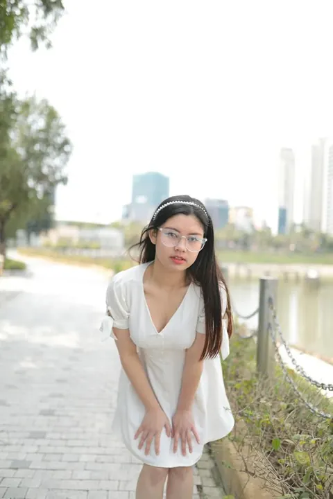 Petite Asian Brunette Strips Out of Her Dress in Public – photo 17 of 21