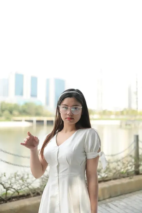 Petite Asian Brunette Strips Out of Her Dress in Public – photo 6 of 21