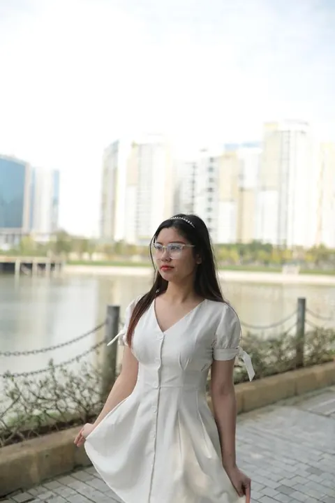 Petite Asian Brunette Strips Out of Her Dress in Public – photo 7 of 21