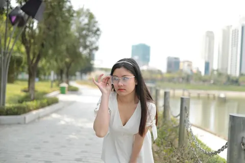 Petite Asian Brunette Strips Out of Her Dress in Public – photo 20 of 21