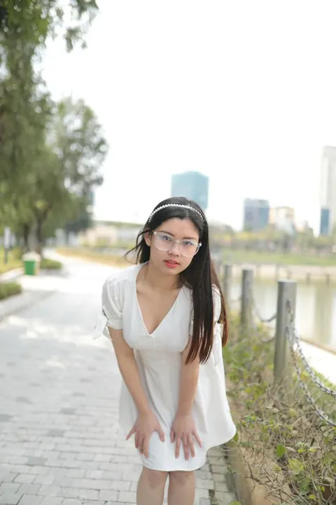 Petite Asian Brunette Strips Out of Her Dress in Public – photo 16 of 21