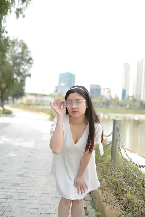 Petite Asian Brunette Strips Out of Her Dress in Public – photo 19 of 21
