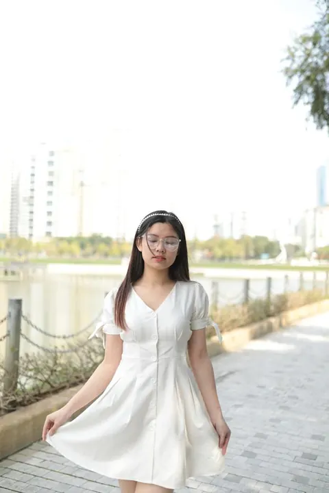 Petite Asian Brunette Strips Out of Her Dress in Public – photo 9 of 21
