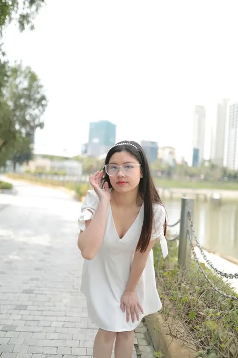 Petite Asian Brunette Strips Out of Her Dress in Public – photo 18 of 21