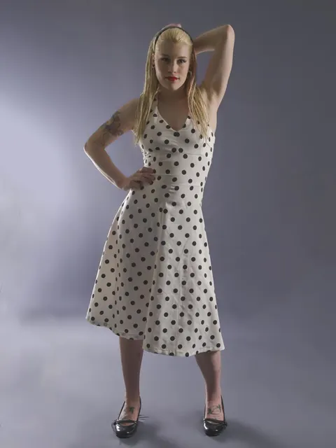 Blonde Flashes Her Big Tits in a Dress – photo 16 of 21