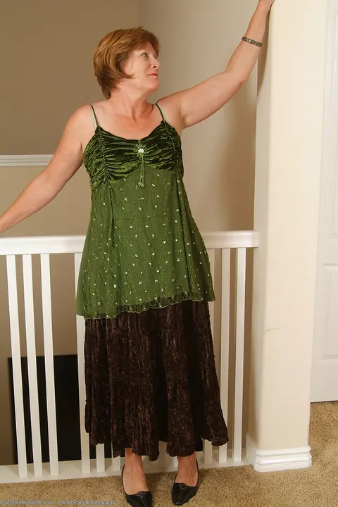 Mature Redhead Strips Off Her Skirt and Spreads Her Pussy – photo 2 of 21