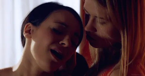 Sophia Laure: Blonde French Lesbians in Lingerie Explore Anal Fingering – photo 3 of 21