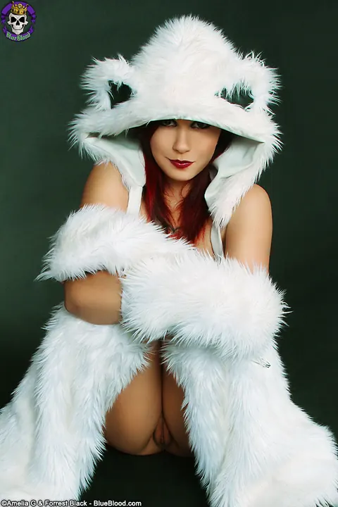 Scarlet Starr: Slim Redhead with Big Tits Strips Out of Her Costume and Boots – photo 10 of 15