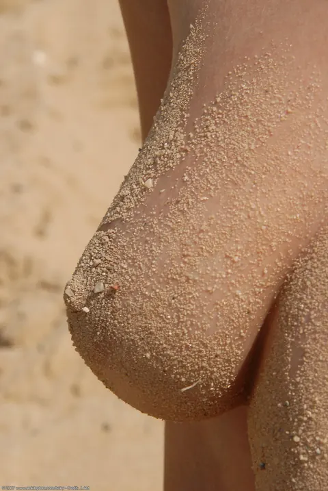 Blonde Bares Her Hairy Pussy on a Sandy Beach – photo 19 of 20
