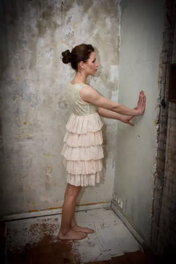 Skinny Brunette Strips Out of Her Dress
