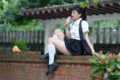 Slim Chinese Babe in Uniform Socks Sucks and Fucks on the Sofa – photo 19 of 20