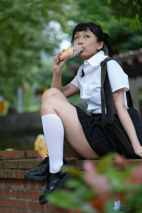 Slim Chinese Babe in Uniform Socks Sucks and Fucks on the Sofa – photo 18 of 20