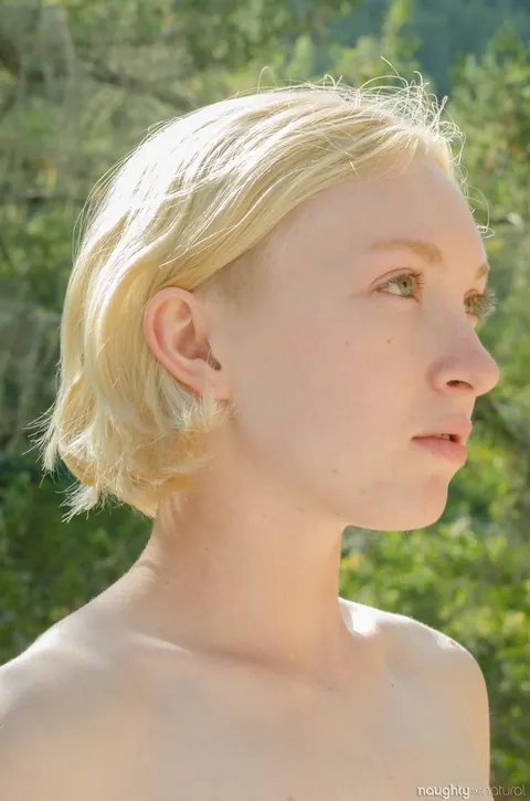 Ivy Blair: Slim Pale Blonde Undresses Outdoors and Shows Her Hairy Pussy – photo 7 of 21