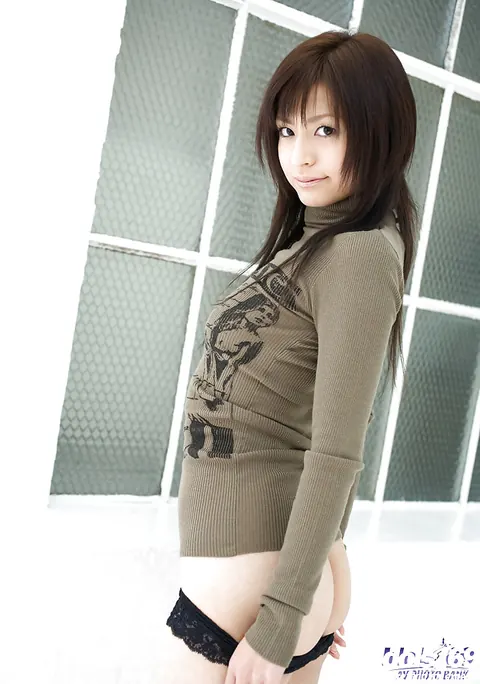 Misaki Mori: Japanese Brunette Shows Her Hairy Pussy and Tits in Panties – photo 6 of 15