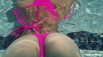 Sisi Rose – Petite Brunette Gets Fucked Doggy Style in the Pool