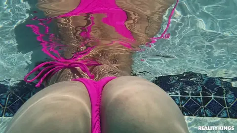 Sisi Rose: Petite Brunette Gets Fucked Doggy Style in the Pool – photo 1 of 21