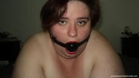Short-Haired BBW with Big Tits Squeezes Them in Bondage – photo 14 of 15