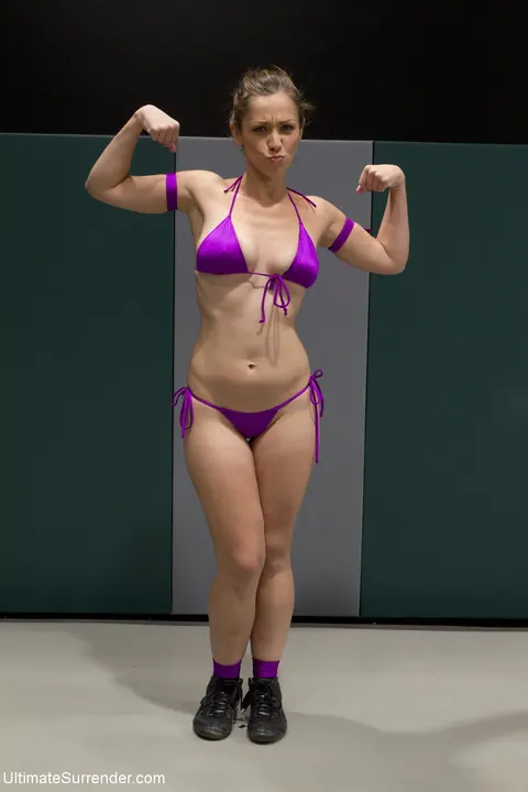 Audrey Rose: Busty Latina MILFs in Bikinis Grapple and Play with Bondage – photo 1 of 21