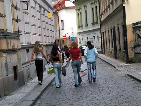Four Short-Haired Women in Lesbian Foursome Outdoors – photo 6 of 20