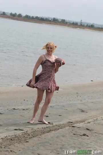 Short-Haired Blonde Sucks and Rides Outdoors