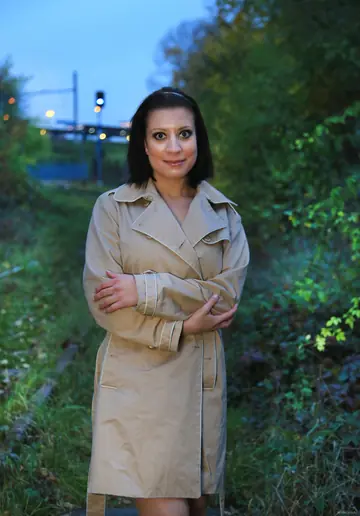 Petite Brunette Undresses Outdoors