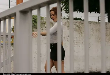 Dirty Angie – Thick Redhead MILF Spreads Her Hairy Pussy Outdoors in Stockings