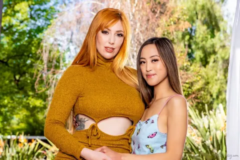 Lauren Phillips: Tall Asian MILF Has Lesbian Sex Outdoors and in the Kitchen – photo 2 of 15