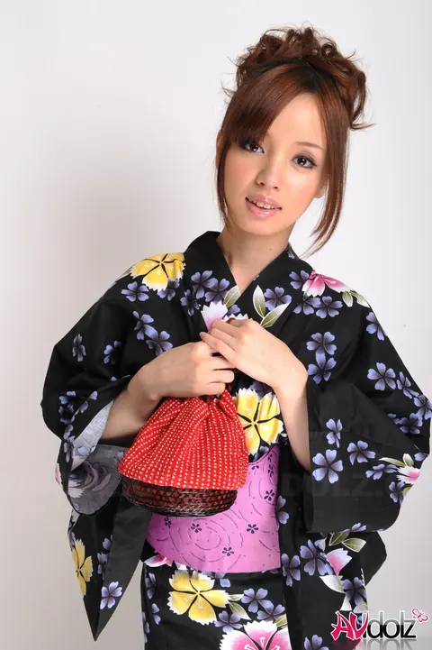 Yui Asami: Busty Japanese Redhead Poses in Her Skirt Outdoors – photo 14 of 15
