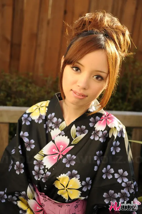 Yui Asami: Busty Japanese Redhead Poses in Her Skirt Outdoors – photo 5 of 15