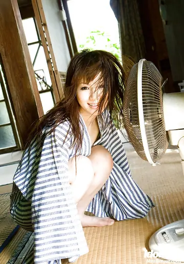 Mari Misaki – Japanese Brunette Undresses and Shows Off Her Big Natural Tits