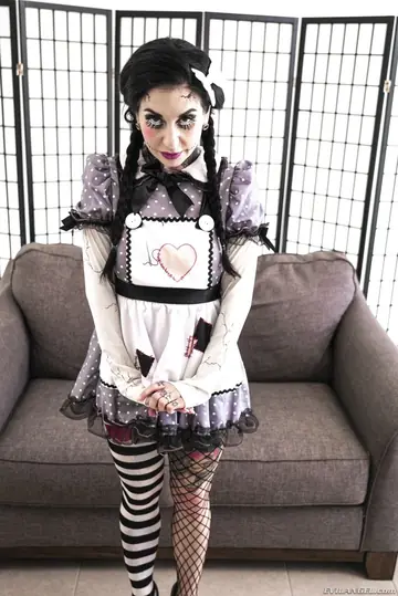 Joanna Angel – Busty Brunette MILF in Pigtails Works a Dildo in Her Ass