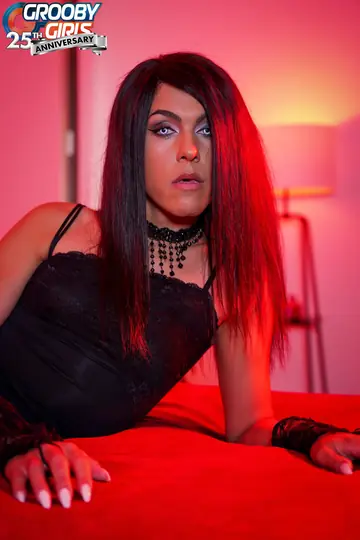 Thick Trans Woman Strips Out of Her Lingerie and Toys Her Ass for Halloween