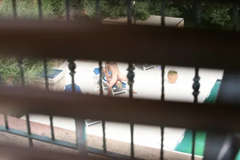 Paris Pink: German MILF Rides a Stranger by the Pool – photo 17 of 21