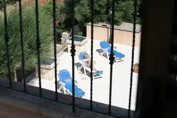 Paris Pink – German MILF Rides a Stranger by the Pool