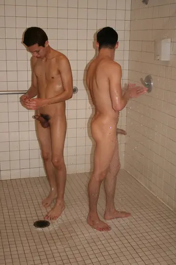 Bathroom Threesome Features Blowjobs and Doggy Style