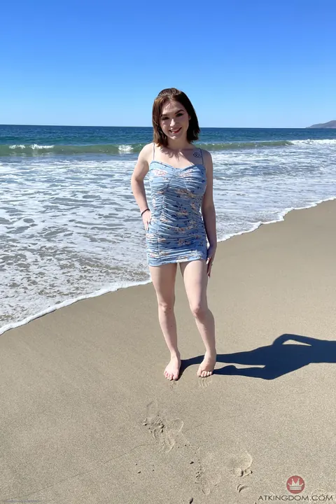 Gracie Gates: Petite Busty Brunette Strips Out of Her Bikini in the Bedroom – photo 13 of 21