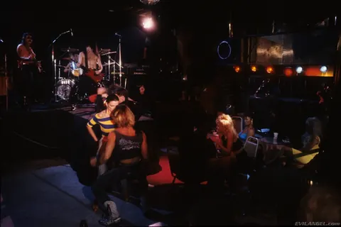 Fe Fe Bardot & Sharon Kane: Ebony MILF Fucks a Band Member on Stage – photo 10 of 17