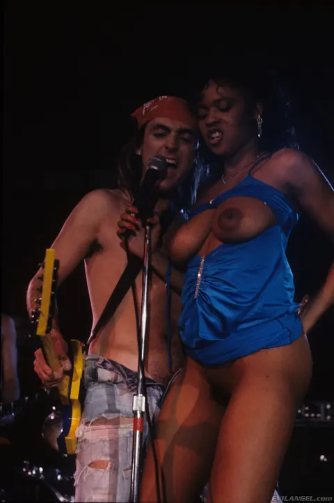 Fe Fe Bardot & Sharon Kane: Ebony MILF Fucks a Band Member on Stage – photo 17 of 17