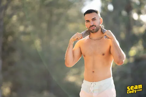Two Men Strip Nude and Stand Fully Exposed Outdoors – photo 3 of 16