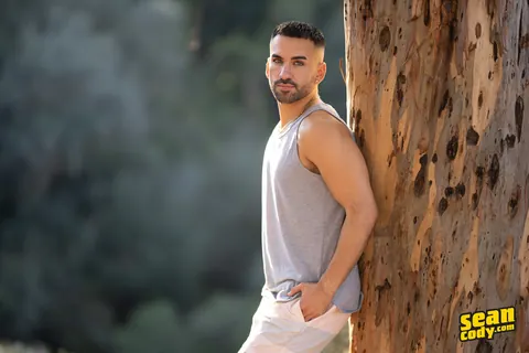 Two Men Strip Nude and Stand Fully Exposed Outdoors – photo 2 of 16