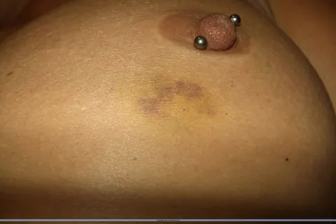 Woman with Pierced Nipples Is Bound and Spreads Her Legs – photo 3 of 12