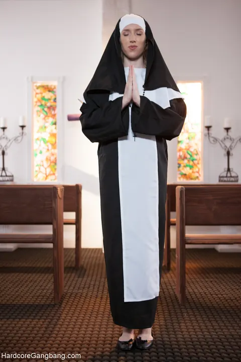 Maia Davis: Blonde Nun in Panties Shows Off Her Big Ass and Small Natural Tits – photo 11 of 20
