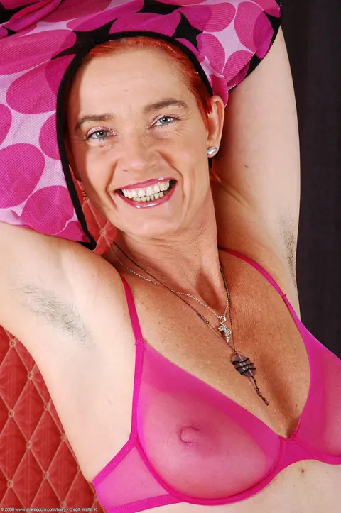 Mature Redhead with Short Hair Spreads Her Hairy Pussy – photo 5 of 21