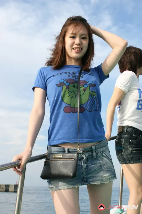 Miki Uemura: Slim Asian Lesbians Strip and Lick Each Other on a Boat – photo 3 of 20
