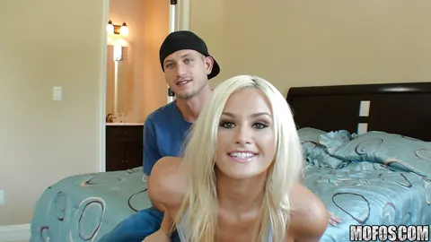 Kaycee Brooks: Blonde with Natural Tits Sucks Cock and Gives a Handjob – photo 5 of 12