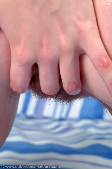 All Ruth: Thick Blonde MILF Oils Her Big Tits and Hairy Bush – photo 20 of 21