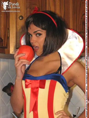European Brunette Bares Her Feet in the Kitchen