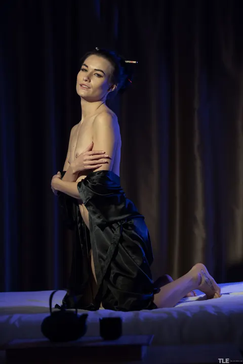 Woman in Costume Uniform Strips and Spreads Her Pussy – photo 3 of 21