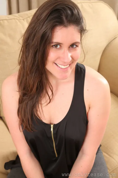 Thick Brunette with Big Tits Teases in Stockings and Leather Yoga Pants – photo 7 of 21