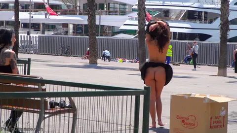 Melody Petite: Slim Hairy Latina in Boots Sucks Cock in Public BDSM – photo 5 of 21